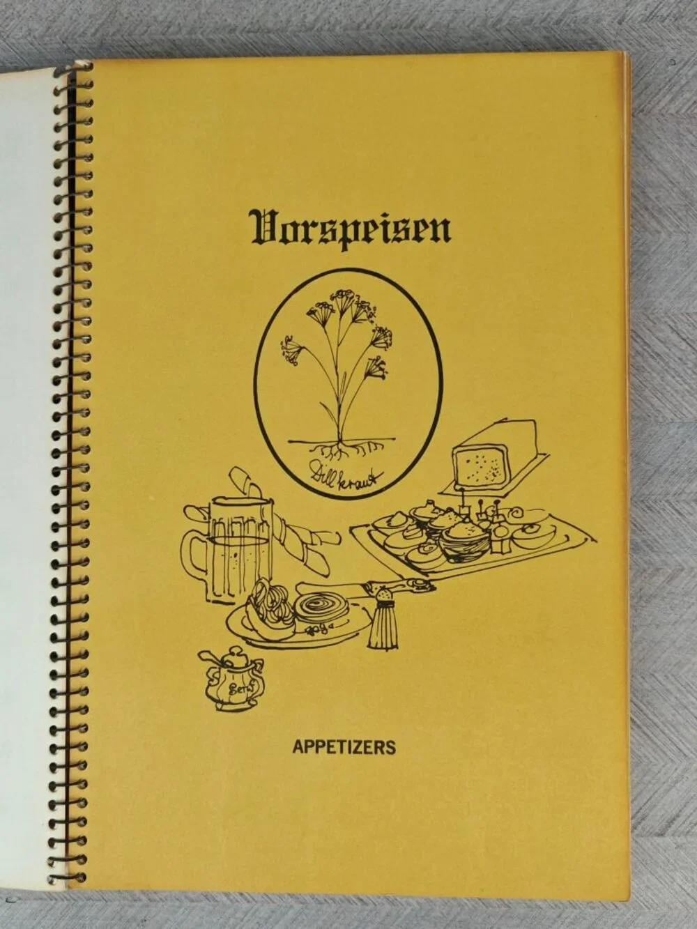 German Village Cookbook German Village Society 1968 First Edition Spiral-Bound